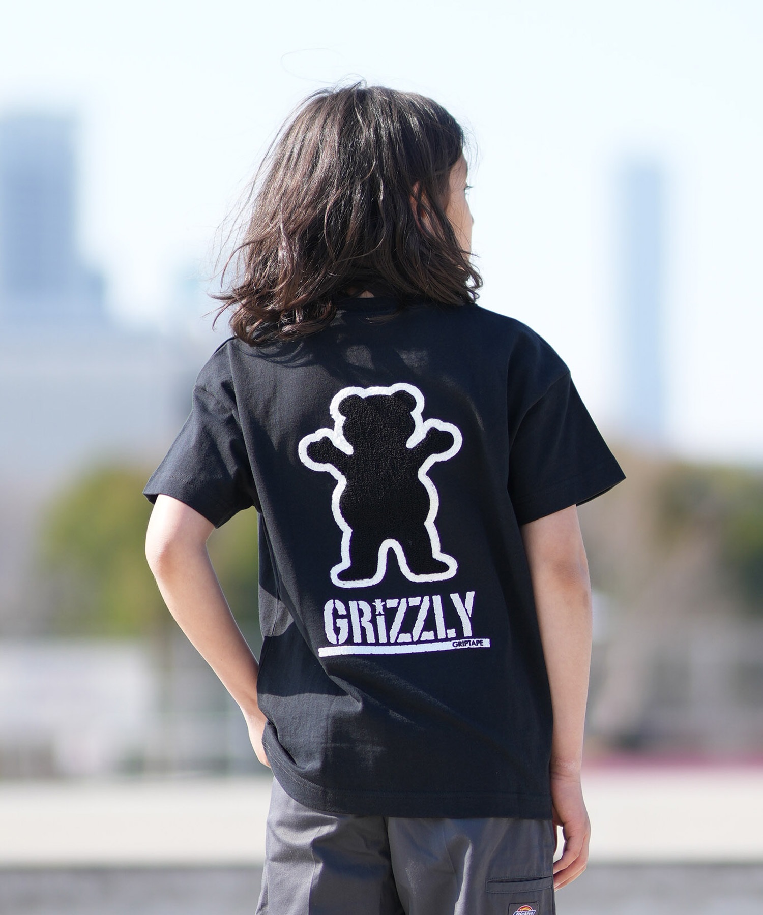 GRIZZLY グリズリー 半袖 Tシャツ キッズ ジュニア 子供 バック