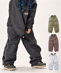 【tk様】6KNOT スノボー　ウェア　パンツ　Mサイズ　ブラック 6KNOT シックスノット ワイドパイプパンツ WIDE PIPE PANTS