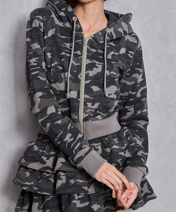 GYDA ジェイダ ジップアップ パーカー レディース クロップド丈 ショート丈 NEW GYDA Shortラメパーカー 72612936001