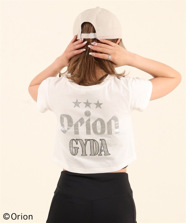 GYDA ジェイダ × ORION オリオン 半袖 Tシャツ レディース ショート丈 クロップド丈 ラメ コラボレーション 072642760001