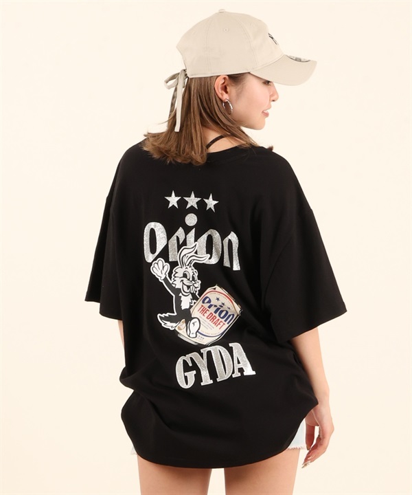 GYDA ジェイダ × ORION オリオン 半袖 Tシャツ レディース バックプリント ラメ コラボレーション 072642760101