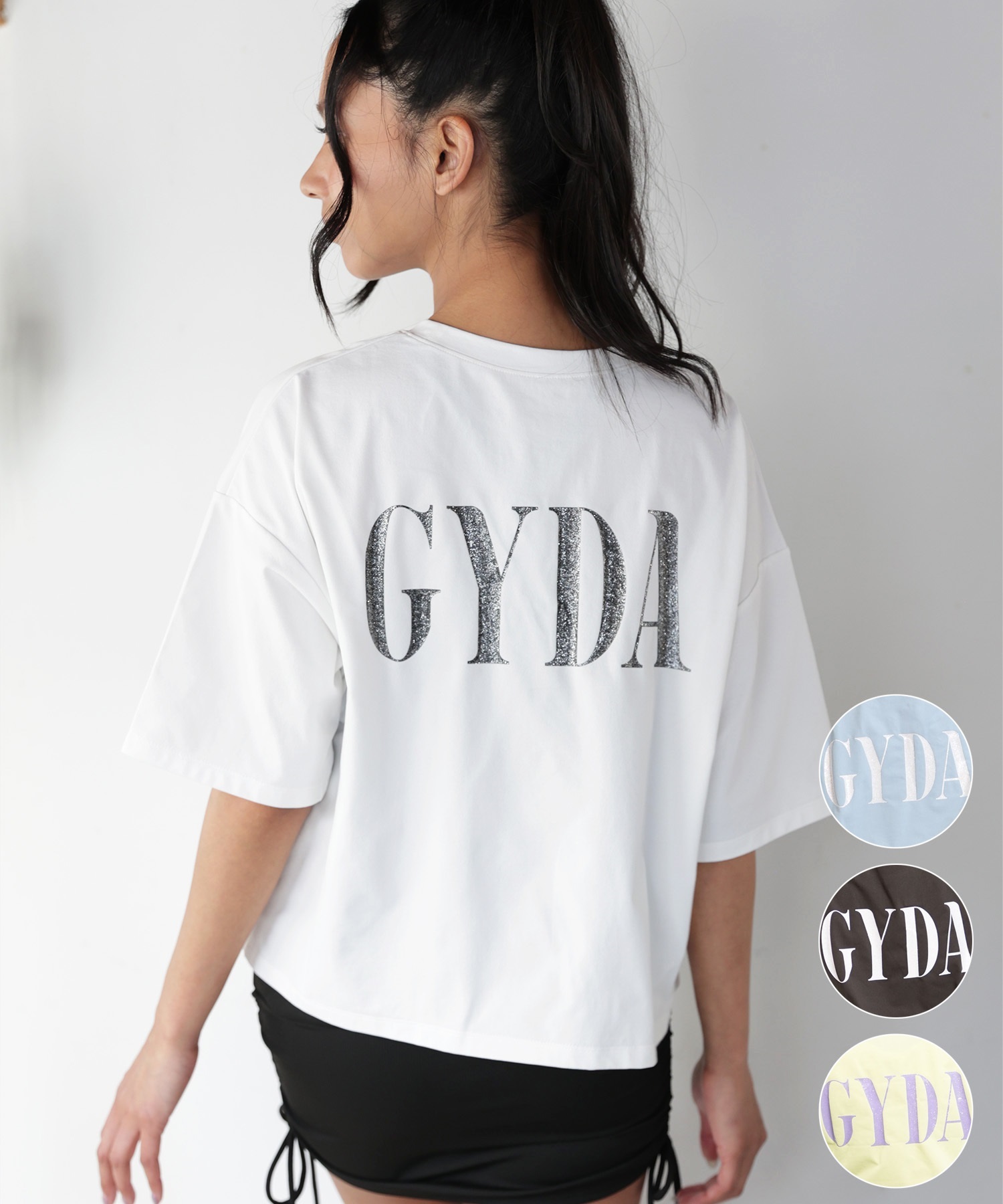 gyda❣️限定Tシャツ&バッグ GYDA ジェイダ 水着 ラッシュガード 半袖 Tシャツ レディース ロゴ