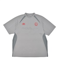 【予約商品 5月上旬より順次発送】UMBRO アンブロ × ALAN SHIRAHAMA ゲームシャツ 半袖 Tシャツ UM26SSAL-GS01(L.GRAY-M)