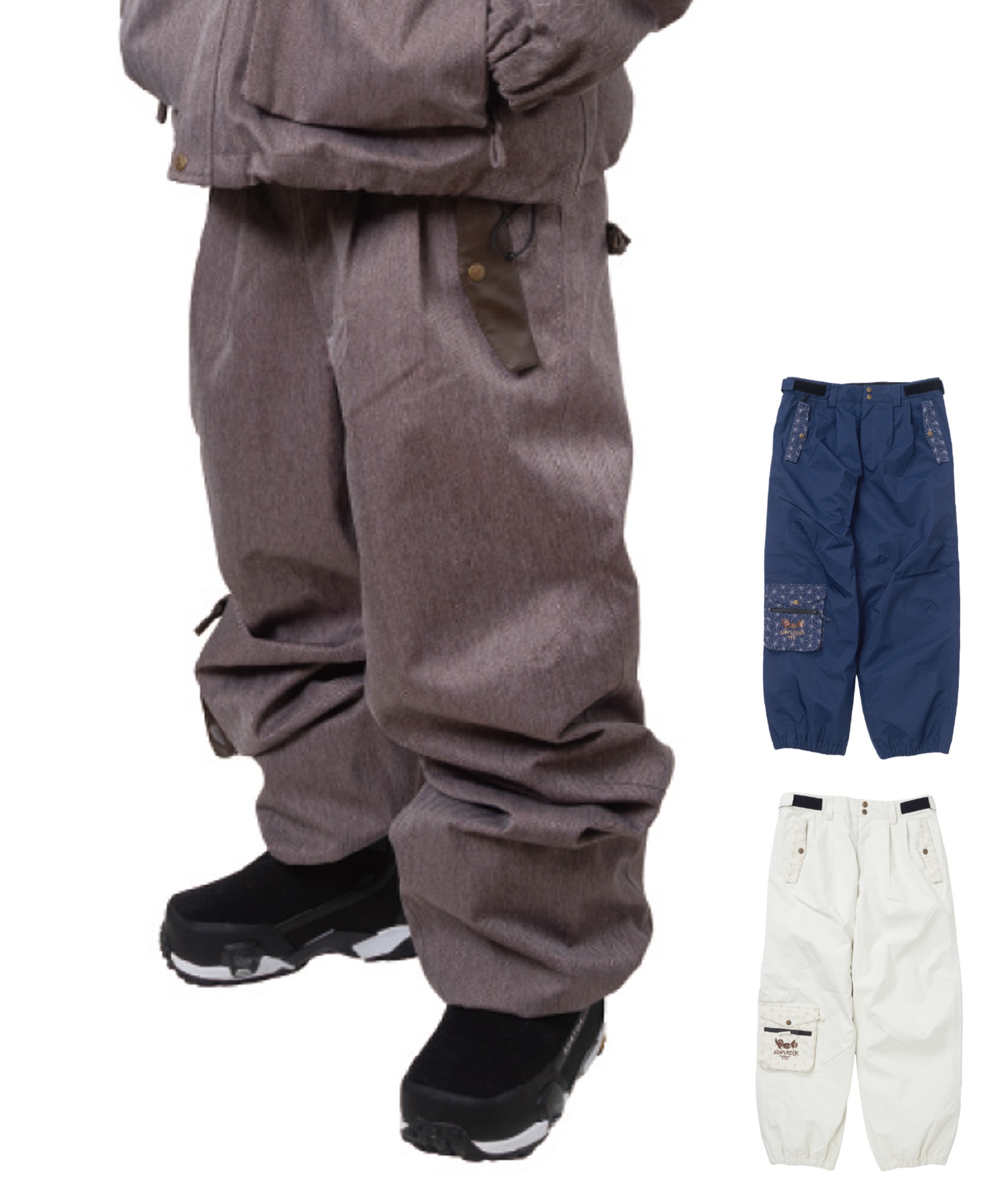 NOMADIK カーゴパンツ XL 777 パッチワーク グレー ネイビー NOMADIK ノマディック スリーセブンローニンパンツ 777 RONIN PANTS