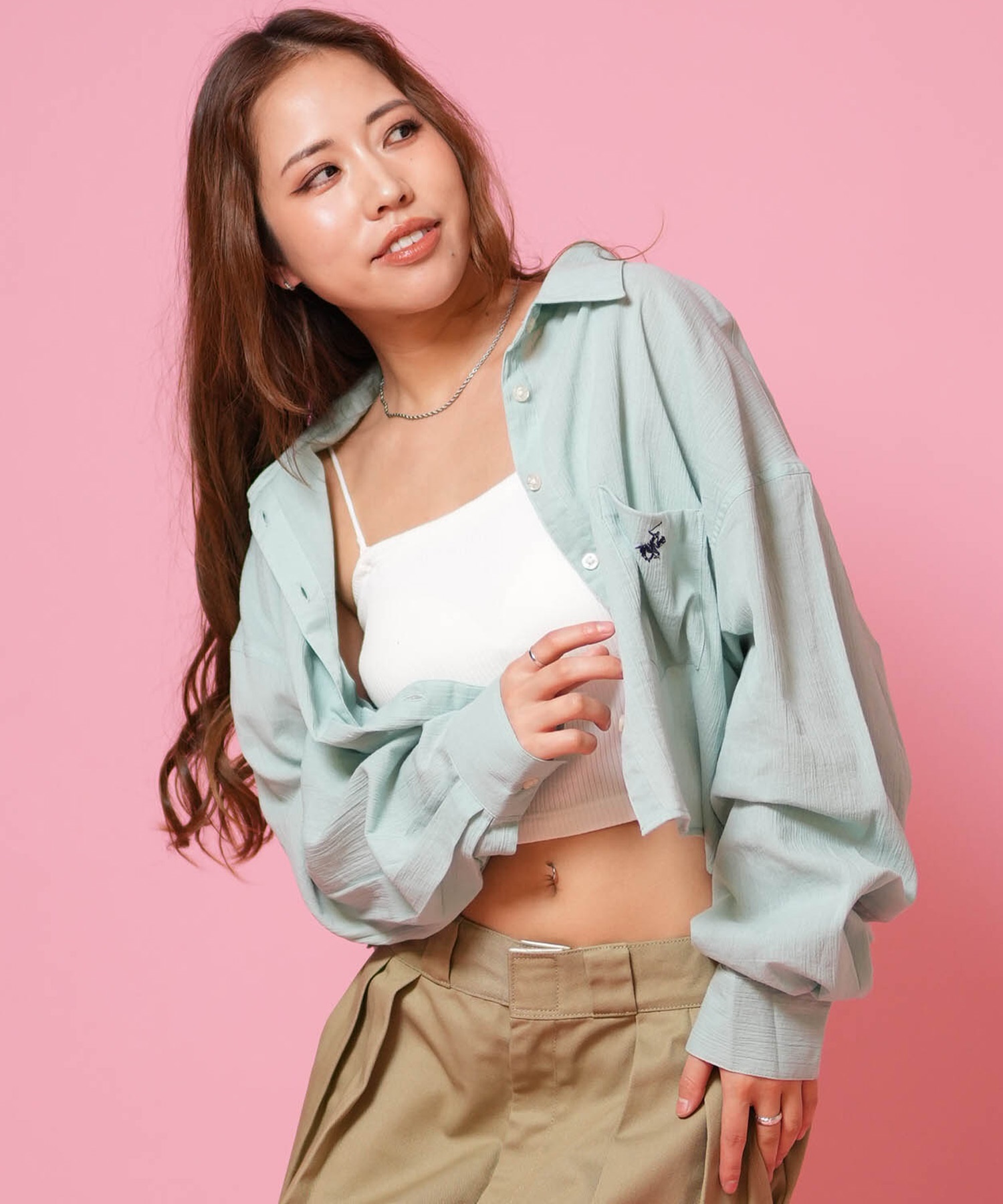 （レア）KMRii 紫から白のグラデーション長袖シャツ BEVERY HILLS P.C ビバリーヒルズポロクラブ 長袖 シャツ レディース