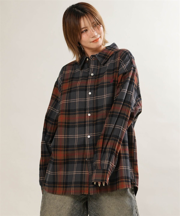 BEVERY HILLS P.C ビバリーヒルズポロクラブ 長袖 シャツ レディース オーバーサイズ BHPCルーズネルチェックシャツ 6487-0142