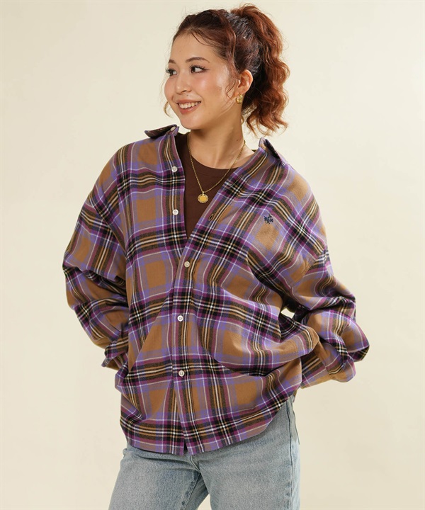 BEVERY HILLS P.C ビバリーヒルズポロクラブ 長袖 シャツ レディース オーバーサイズ BHPCルーズネルチェックシャツ 6487-0142