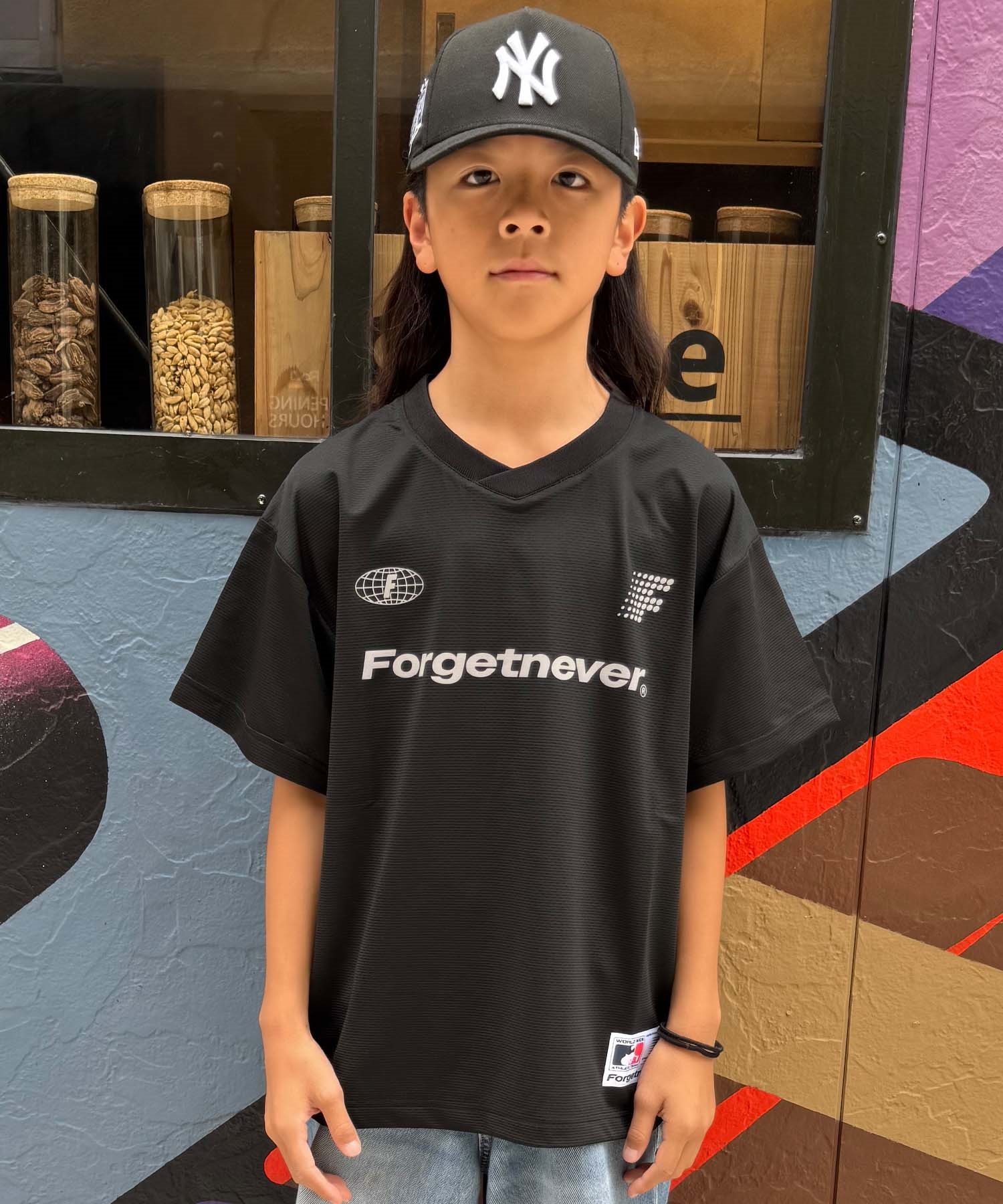 FORGET NEVER フォーゲットネバー 半袖 Tシャツ ゲームシャツ キッズ 子供 264OO3ST029FN(BLK-140cm)