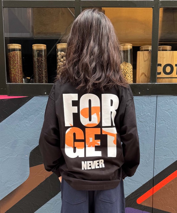FORGET NEVER フォーゲットネバー 長袖 Tシャツ ロンT キッズ 子供 バックプリント 264OO3LT369FN