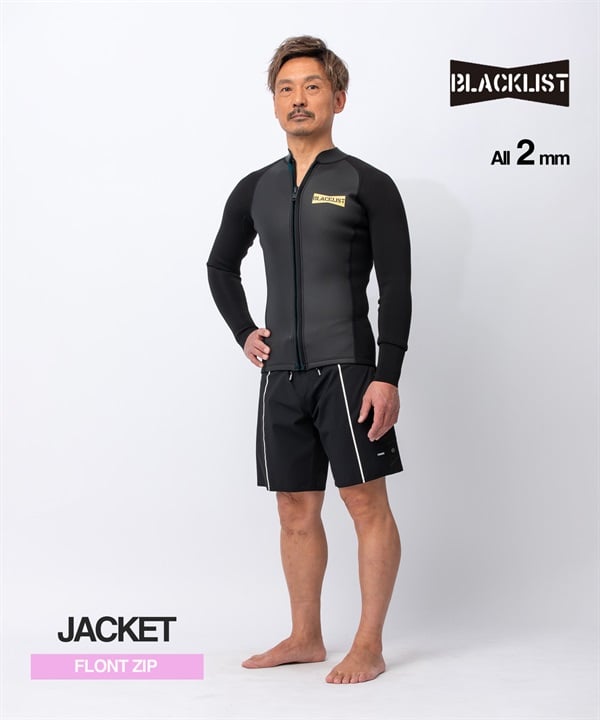 BLACK LIST ブラックリスト バックジップ ブラックリスト BLLGJN26 ウェットスーツ ロングジョン メンズ