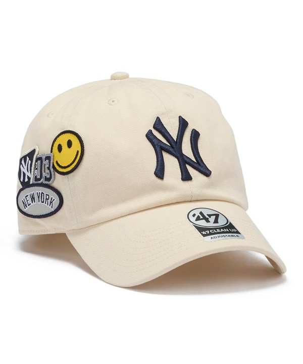 47 FORTY SEVEN フォーティーセブン キャップ '47 クリーンナップ ニューヨーク・ヤンキース BADGES ナチュラル 15173699