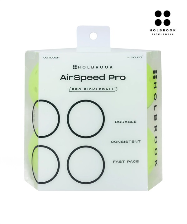 HOLBROOK ホルブルック BALL AIRSPEED 4 PACK ピックルボール パドル ボール 日本正規品