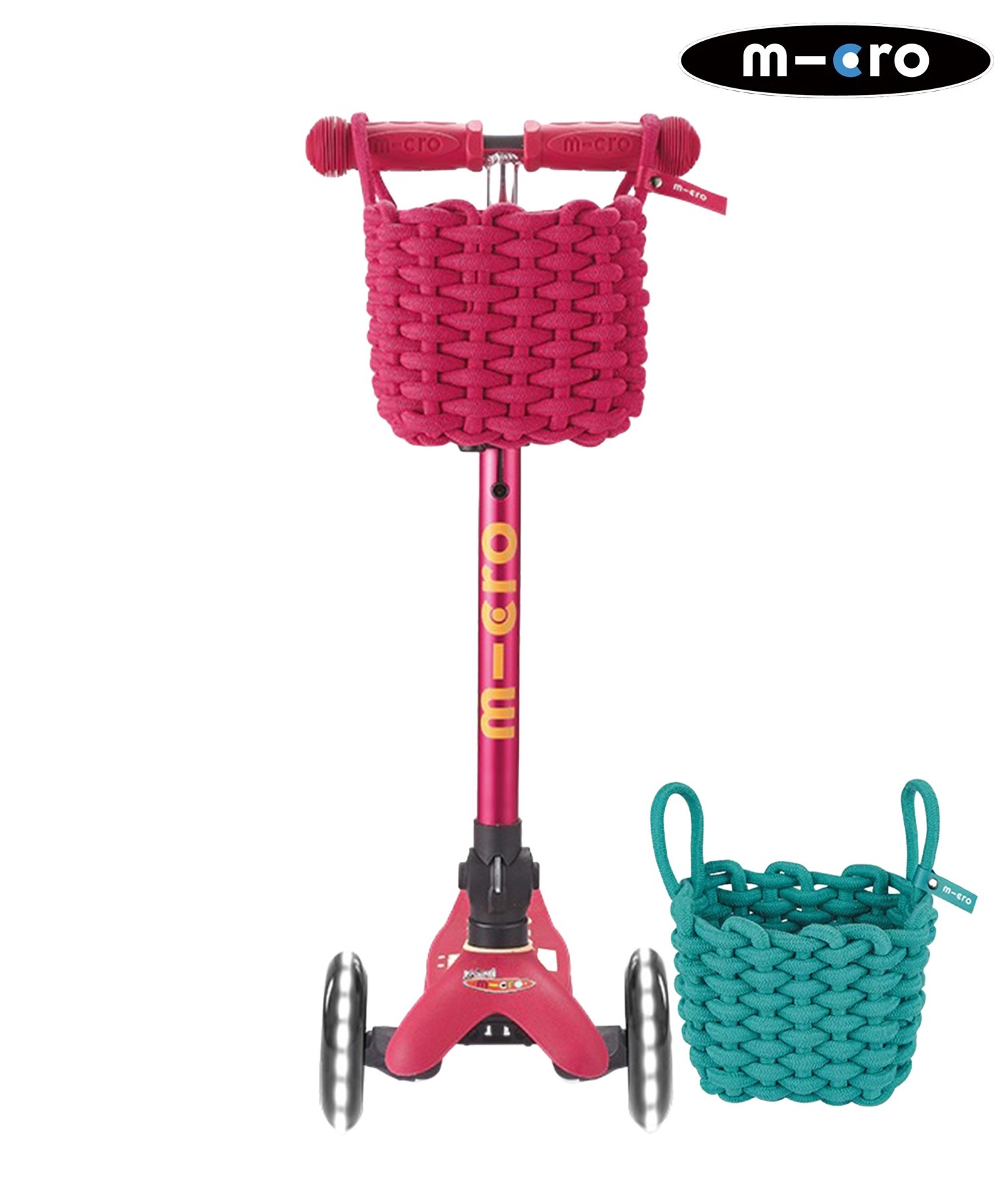 【ほぼ未使用】MINI キックバイク　ストライダー Micro マイクロ スクーター キッズ キックボード バスケット