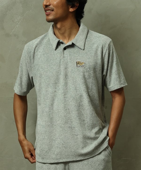 Mighty Surf Club マイティーサーフクラブ 半袖 ポロシャツ メンズ パイル生地 セットアップ対応 MT26SS01 ムラサキスポーツ限定