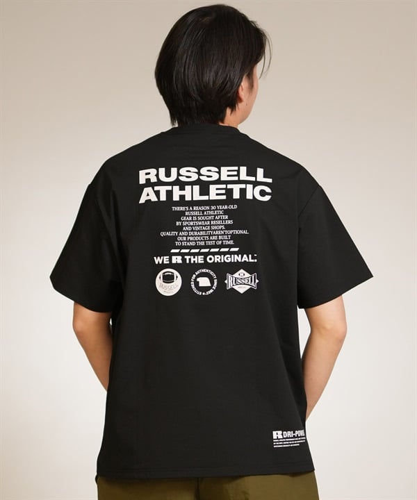 RUSSELL ATHLETIC ラッセルアスレチック 半袖 Tシャツ メンズ UVカット 吸水速乾 505261-004 ムラサキスポーツ限定
