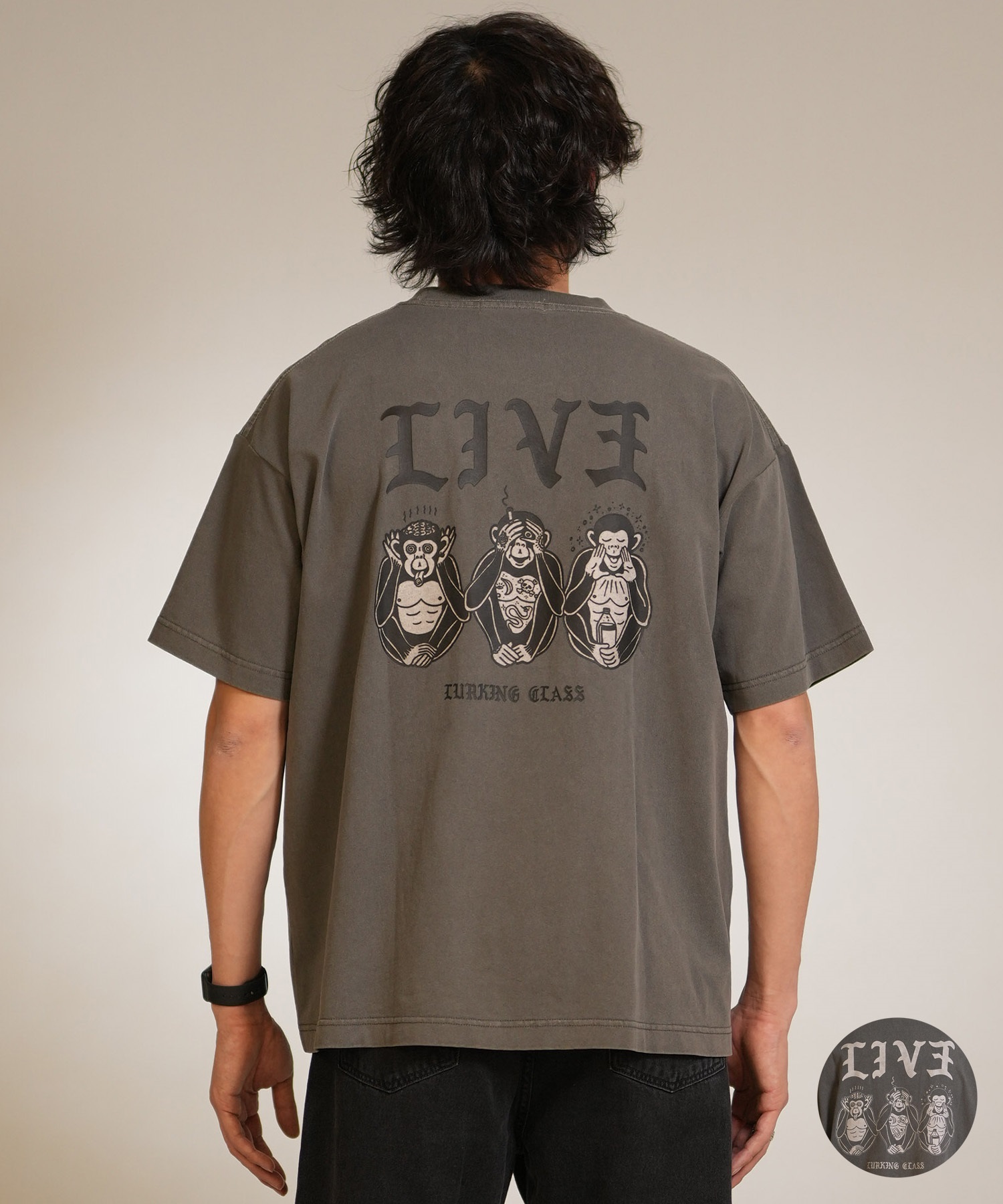 LURKING CLASS ラーキングクラス 半袖 Tシャツ メンズ バックプリント