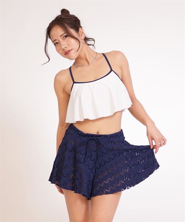 RINEN & COMPANY リネン アンド カンパニー 水着 3点セット ビキニ レディース フレア フリル S06003