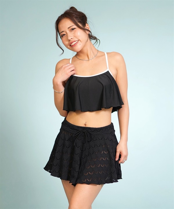 RINEN & COMPANY リネン アンド カンパニー 水着 3点セット ビキニ レディース フレア フリル S06003