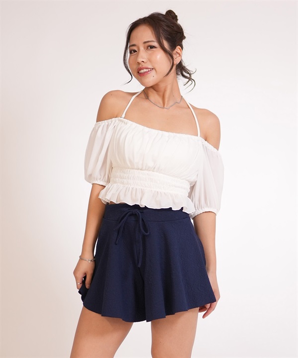 RINEN & COMPANY リネン アンド カンパニー 水着 3点セット ビキニ レディース オフショルダー 2WAY S06004
