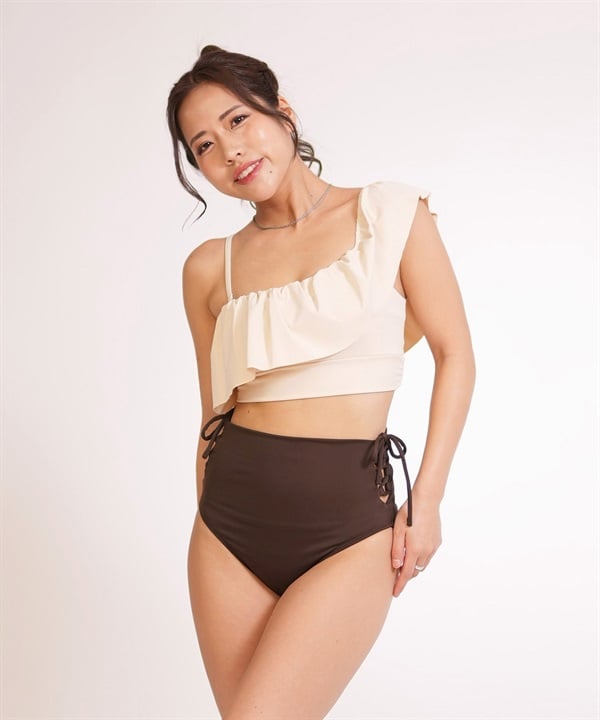 RINEN & COMPANY リネン アンド カンパニー 水着 ビキニ レディース ワンショルダー フリル S06006