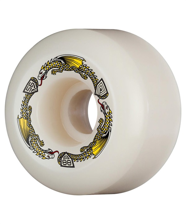 SKATE スケートボード/スケートボードパーツ/ウィール POWELL PERALTA パウエル ペラルタ DRAGON FORMULA WHITE 88A WHEEL