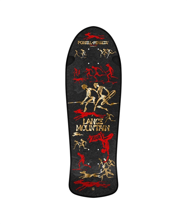 スケートボード デッキ POWELL PERALTA パウエル ペラルタ BONES BRIGADER LANCE MOUNTAIN SERIES 16 REISSUE DECK BLACK/GOLD