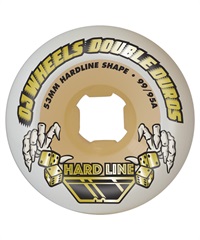 ウィール OJ WHEEL オージェイウィール DOUBLE DURO WHITE/GUM HARDLINE 99A/95A WHEELS(ONE-ONE)