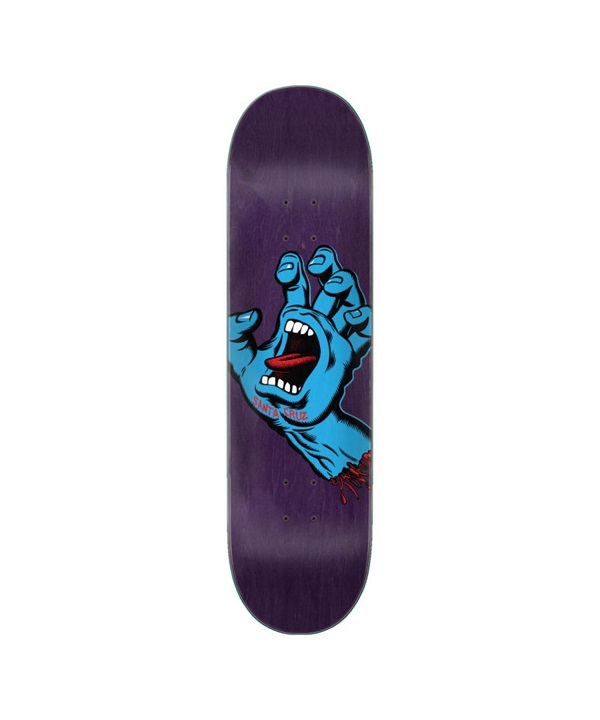 SKATE スケートボード/スケートボード/スケートボード デッキ SANTACRUZ サンタクルーズ SCREAMING HAND PURPLE TEAM DECK