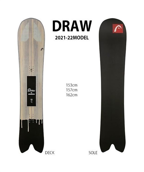 スノーボード 板 HEAD ヘッド DRAW 22-23モデル メンズ JJ G22(DRAW-153cm)