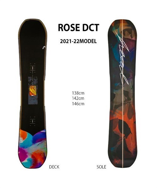 スノーボード 板 HEAD ヘッド ROSE DCT BK 21-23モデル レディース JJ G22(BLACK-138cm)