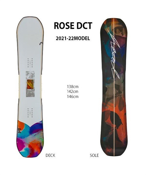 スノーボード 板 HEAD ヘッド ROSE DCT WT 21-23モデル レディース JJ G22(WHITE-138cm)