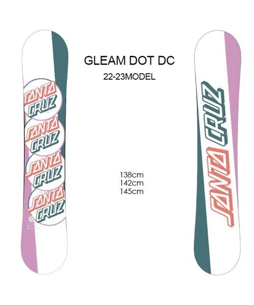 スノーボード 板 SANTA CRUZ サンタクルーズ GLEAM DOT DC 22-23モデル ムラサキスポーツ JJ B17(GLEAMDOTDC-138)