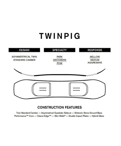 スノーボード 板 RIDE ライド TWINPIG 22-23モデル ムラサキスポーツ JJ B25(TWINPIG-136)