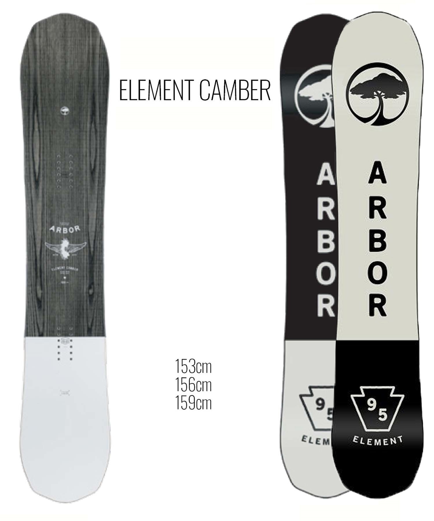 スノーボード 板 メンズ ARBOR アーバー ELEMENT CAMBER 23-24モデル ムラサキスポーツ KK B24(ELEMENT-CAMBER-153cm)