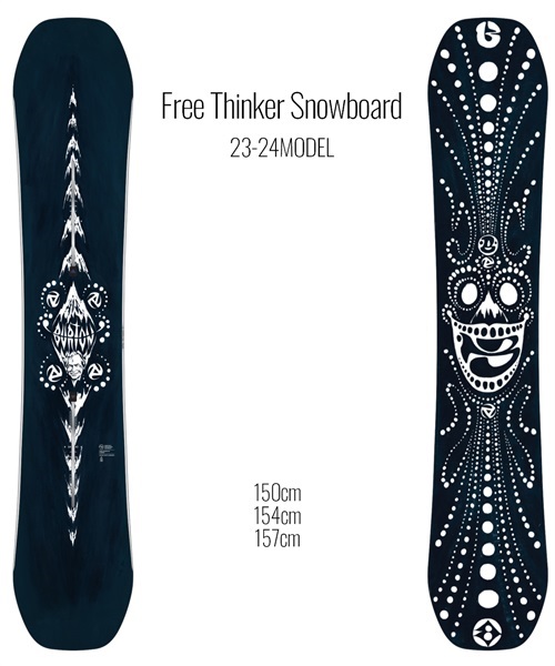 スノーボード 板 メンズ BURTON  13219109000 Free Thinker Snowboard 23-24モデル ムラサキスポーツ KK A26(ONECOLOR-150cm)