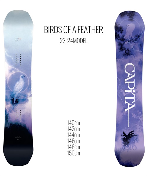 スノーボード 板 レディース CAPITA キャピタ BIRDS OF A FEATHER 23-24モデル ムラサキスポーツ KK B16(BIRDSOFAFEATHER-140cm)