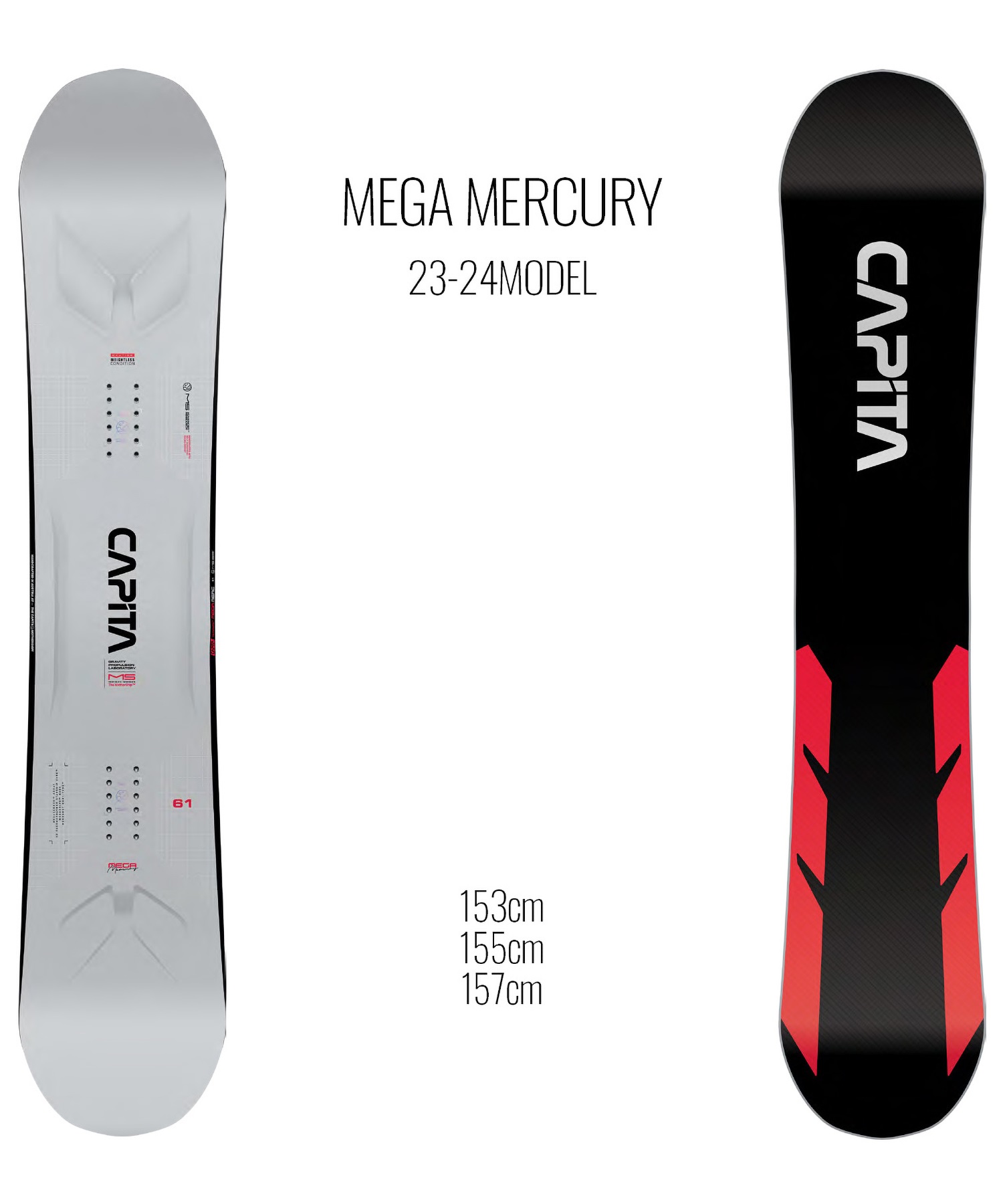 スノーボード 板 メンズ CAPITA キャピタ MEGA MERCURY 23-24モデル ムラサキスポーツ KK B16(MEGAMERCURY-153cm)