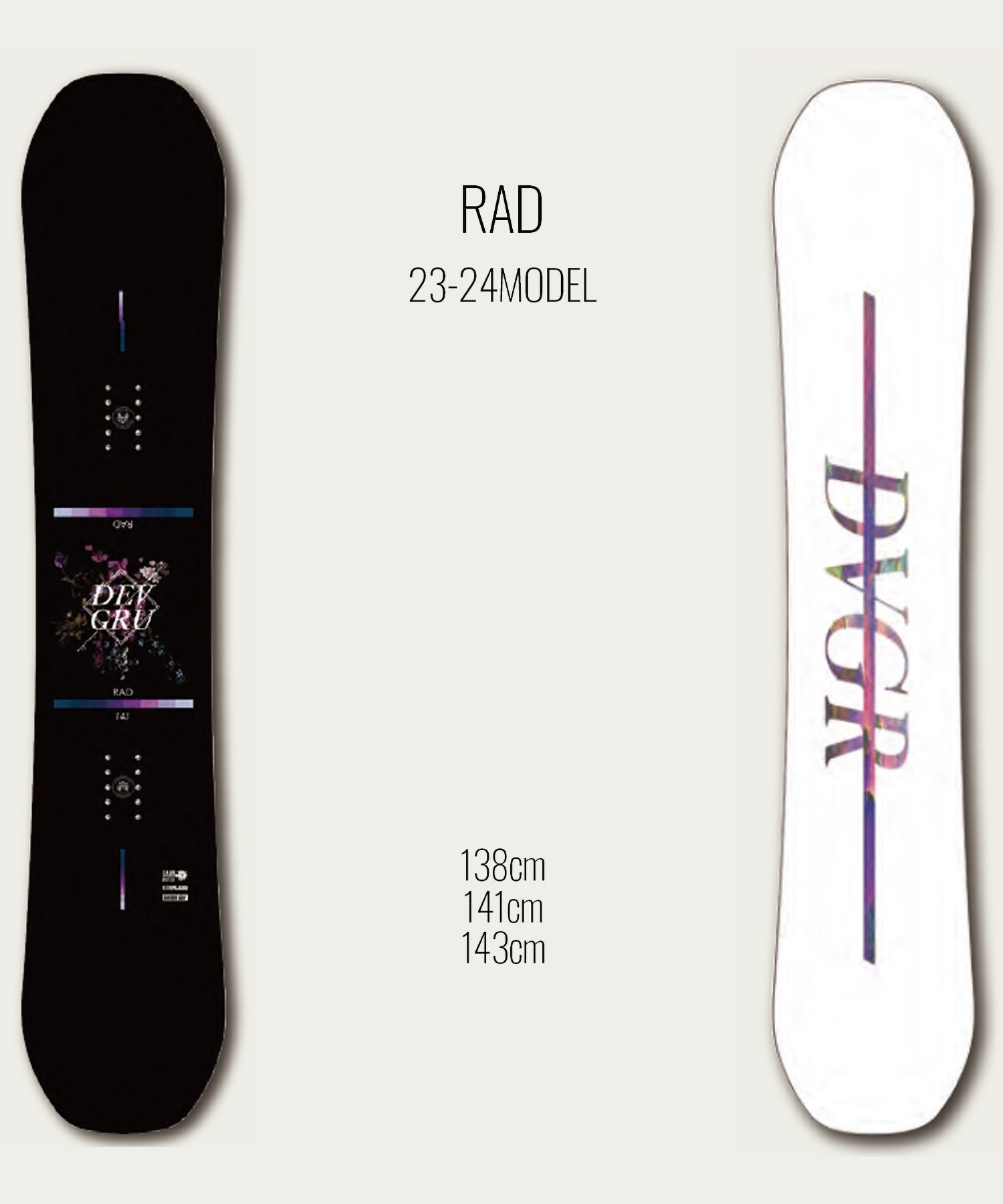 スノーボード 板 レディース DEVGRU デブグル RAD 23-24モデル ムラサキスポーツ KK B16(RAD-138cm)