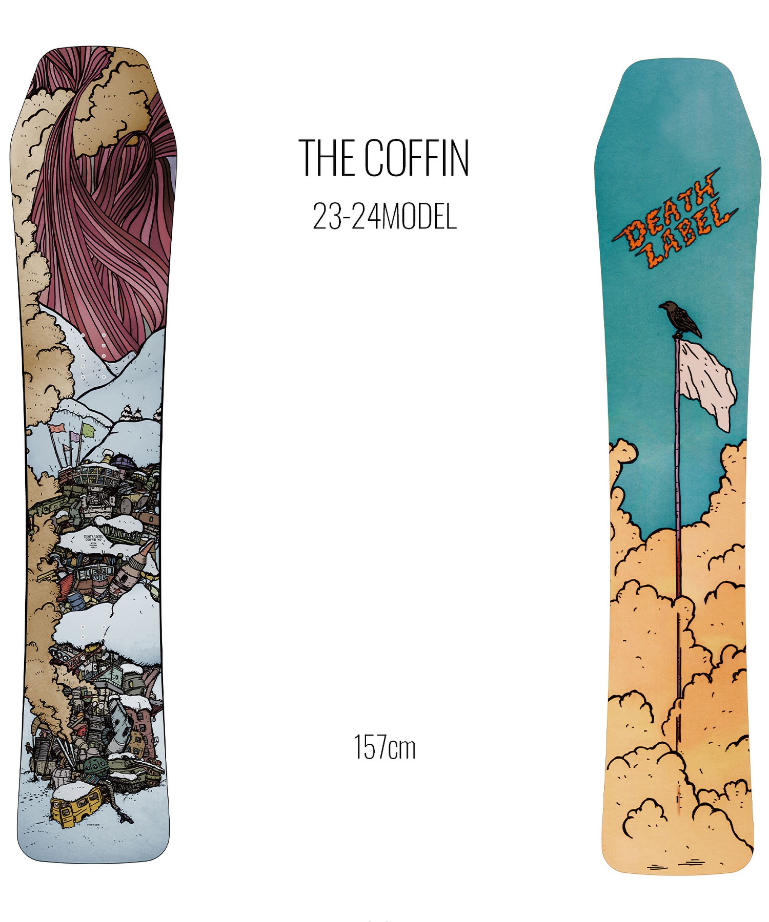 【早期購入/店頭受取対象外】スノーボード 板 メンズ DEATH LABEL デスレーベル THE COFFIN 23-24モデル ムラサキスポーツ KK C2(THECOFFIN-157cm)