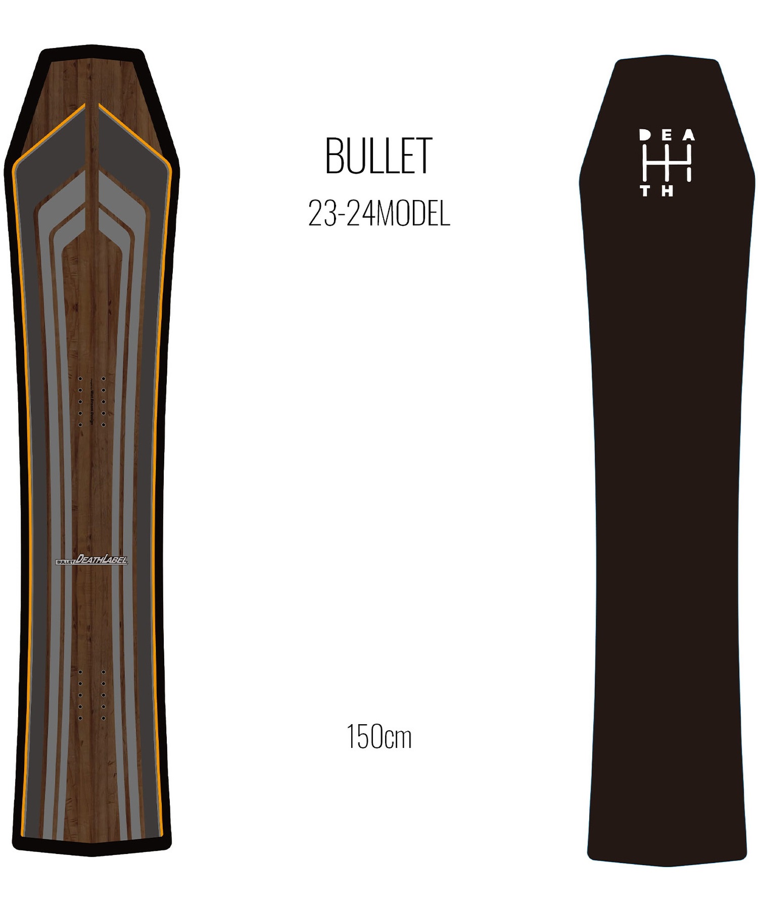 【早期購入/店頭受取対象外】スノーボード 板 メンズ DEATH LABEL デスレーベル BULLET 23-24モデル ムラサキスポーツ KK C2(BULLET-150cm)