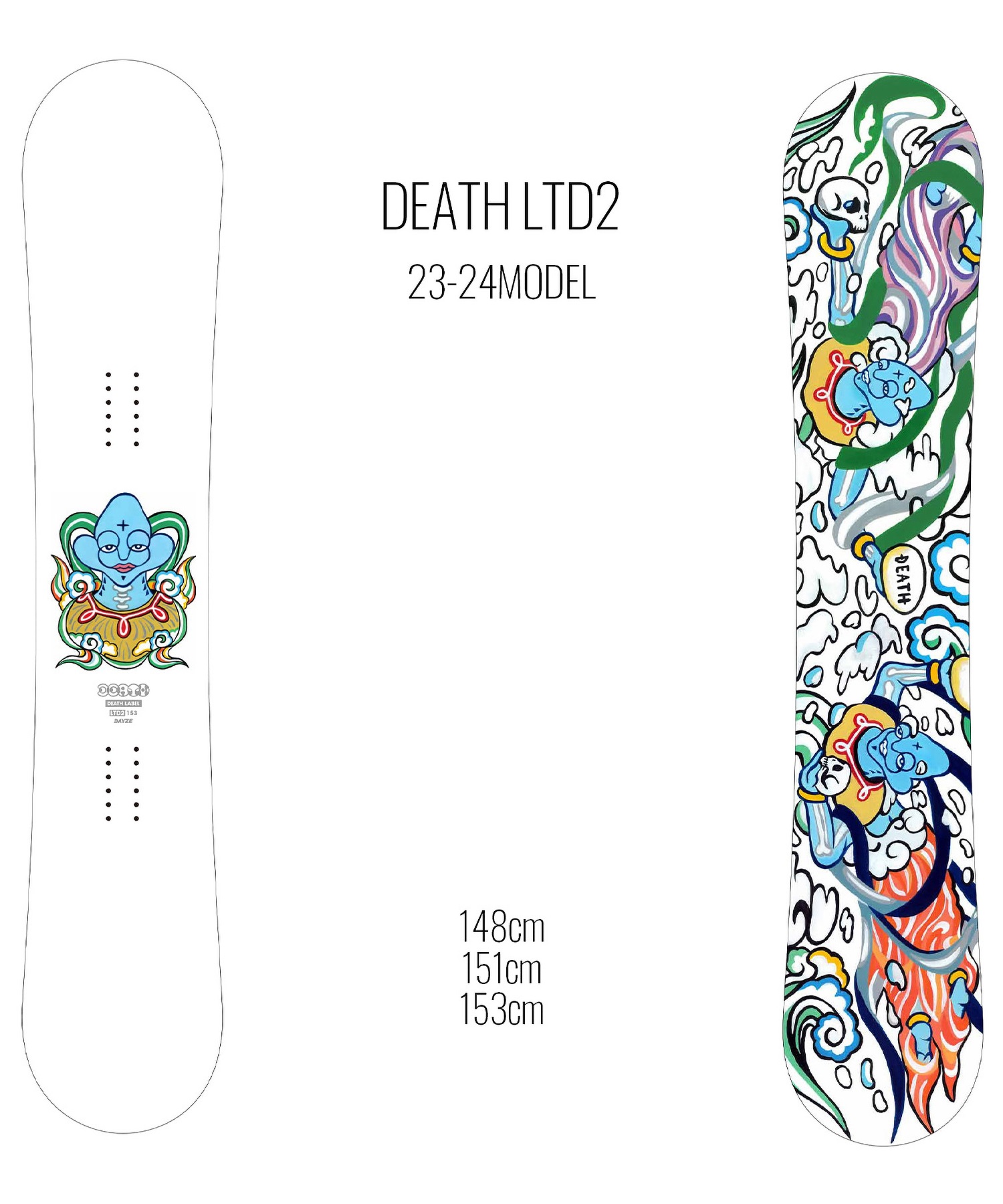 スノーボード 板 メンズ DEATH LABEL デスレーベル DEATH LTD2 23-24 ...