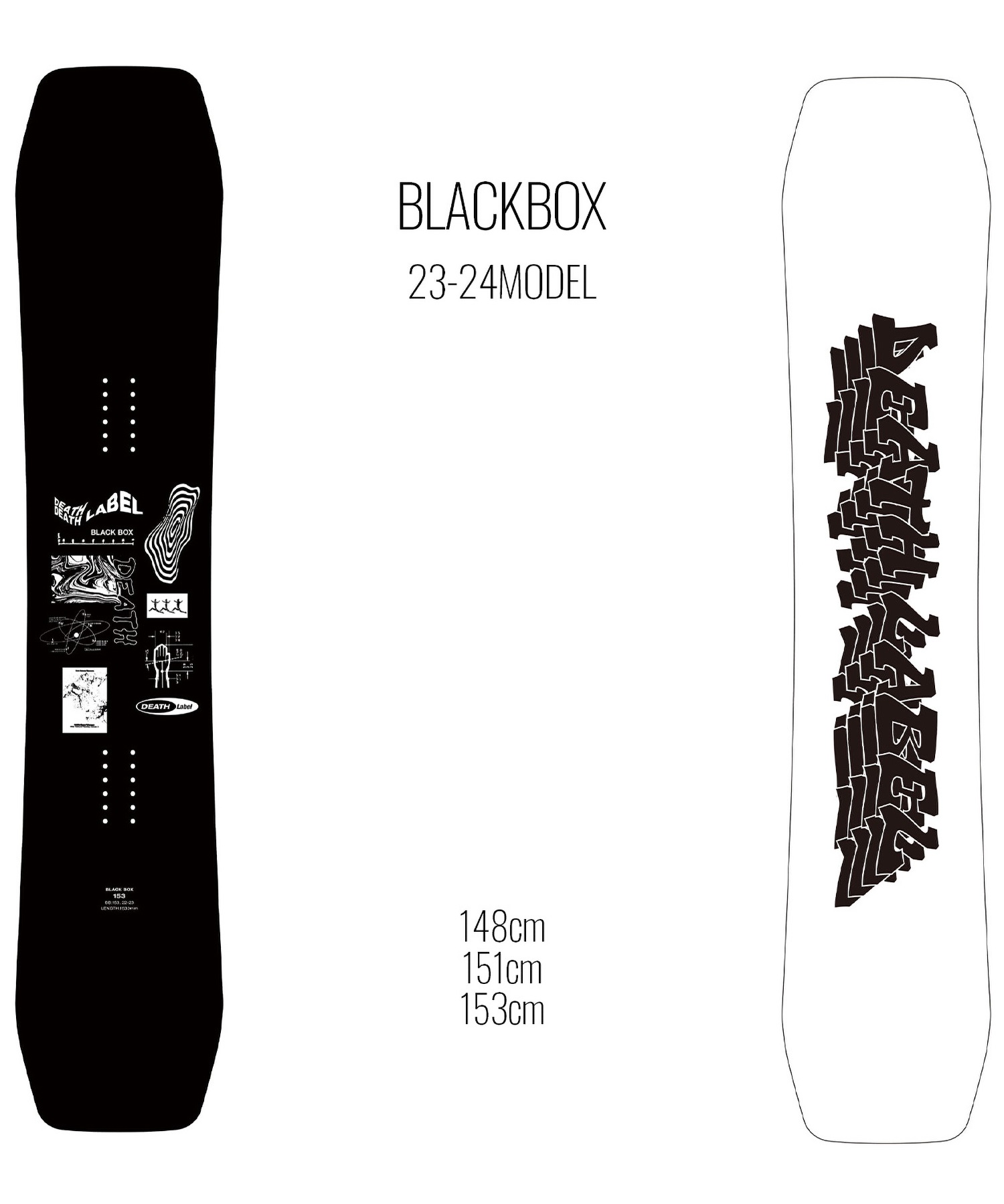 【早期購入/店頭受取対象外】スノーボード 板 メンズ DEATH LABEL デスレーベル BLACKBOX 23-24モデル ムラサキスポーツ KK C2(BLACKBOX-148cm)