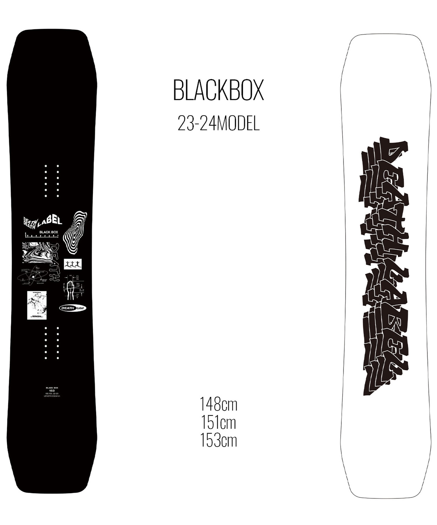 スノーボード 板 メンズ DEATH LABEL デスレーベル BLACKBOX 23-24モデル ムラサキスポーツ KK C2(BLACKBOX-148cm)