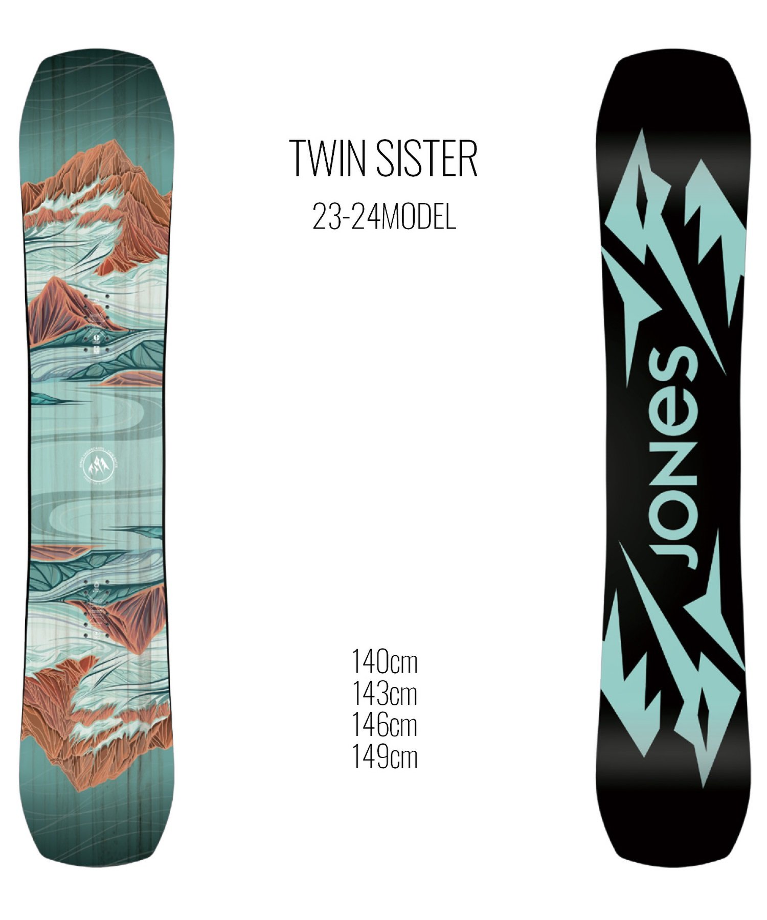 スノーボード 板 レディース JONES ジョーンズ TWIN SISTER 23-24モデル ムラサキスポーツ KK B16(TWINSISTER-140cm)