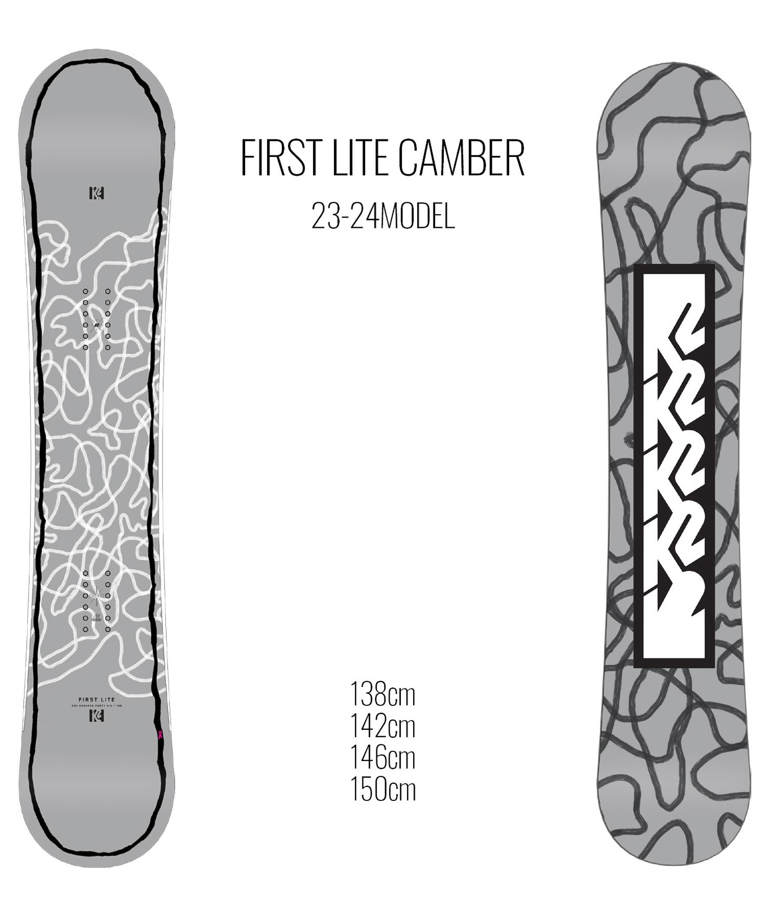 【早期購入/店頭受取対象外】スノーボード 板 レディース K2 ケーツー FIRST LITE CAMBER 23-24モデル ムラサキスポーツ KK C2(FIRSTLITECAMBER-138cm)