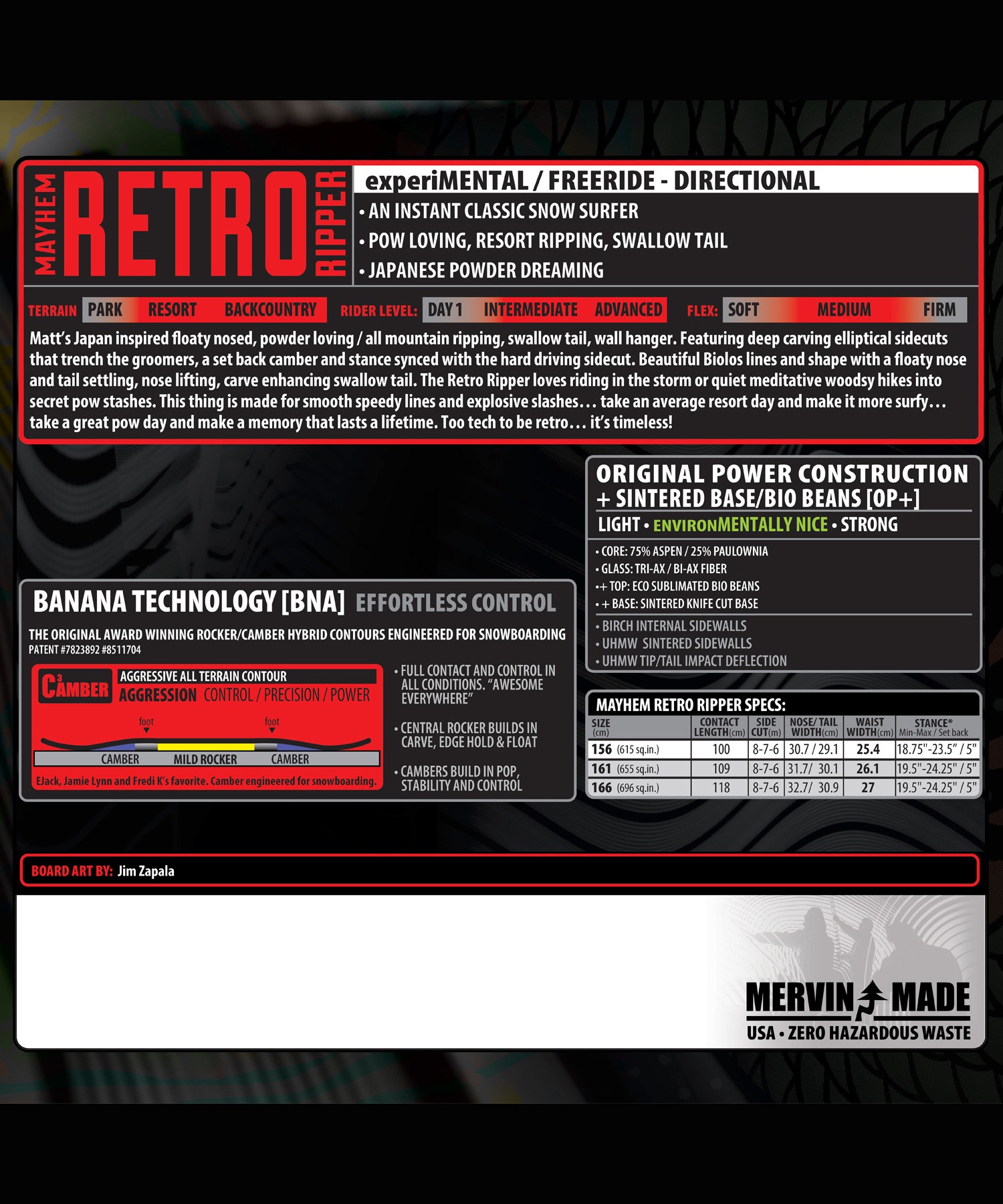 スノーボード 板 メンズ LIBTECH リブテック MAYHEM RETRO