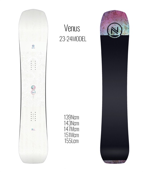 スノーボード 板 レディース NIDECKER ナイデッカー Venus 23-24モデル ムラサキスポーツ KK B10(Venus-139Ncm)