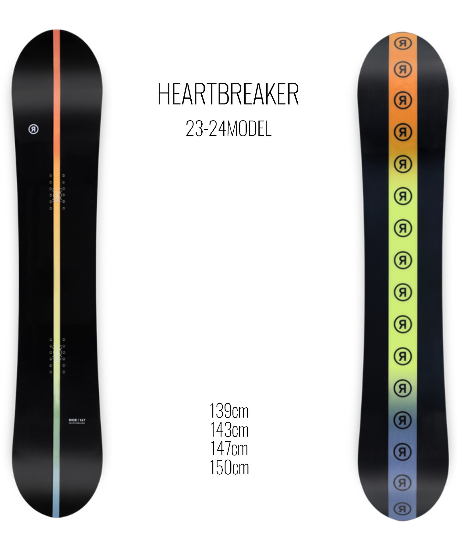 【早期購入/店頭受取対象外】スノーボード 板 レディース RIDE ライド HEARTBREAKER 23-24モデル ムラサキスポーツ KK C2(HEARTBREAKER-139cm)