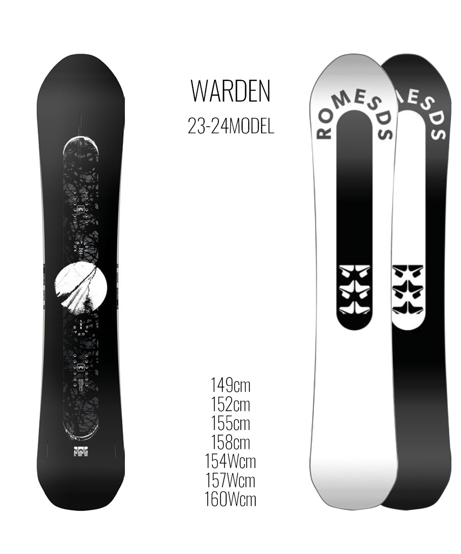 スノーボード 板 メンズ ROME SDS ローム WARDEN 23-24モデル ムラサキ