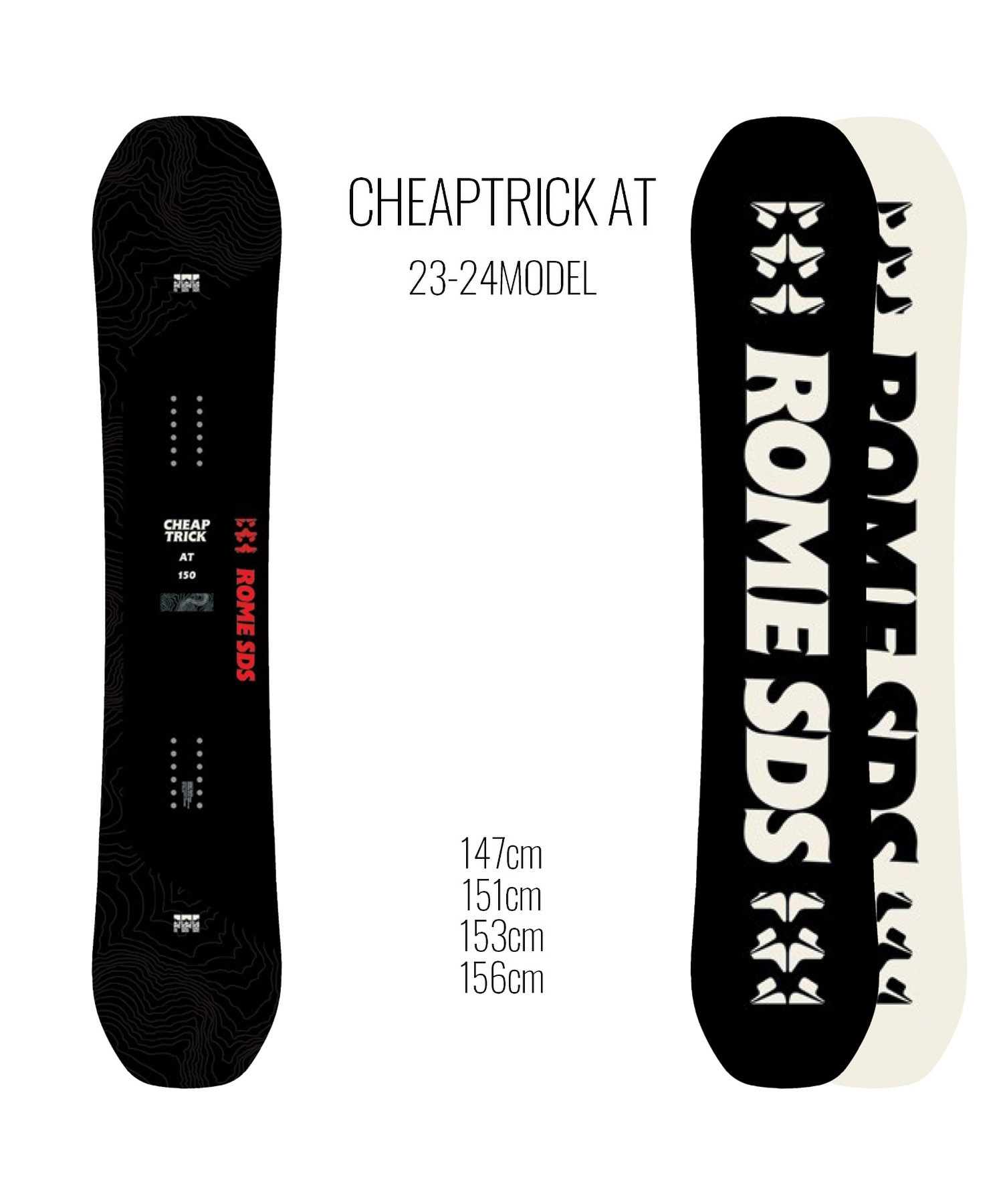 【早期購入/店頭受取対象外】スノーボード 板 メンズ ROME SDS ローム CHEAPTRICK-AT 23-24モデル ムラサキスポーツ KK B10(CHEAPTRICKAT-147cm)